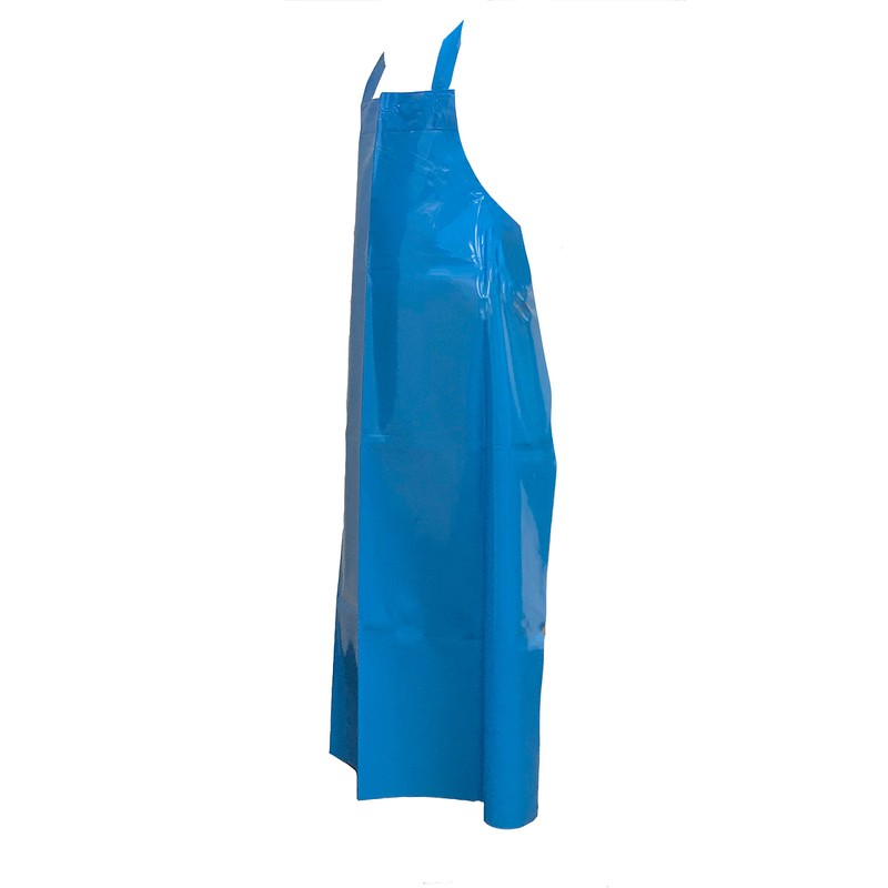 KLEEN HANDLER Blue Waterproof TPU Bib Apron with Adjustable Neck,