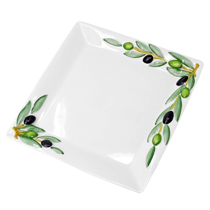 Lashuma Handmade serving plate made of Italian ceramic, meat plate