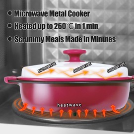 MKYSAIL Microwave Grill Pan,Deep Microwave Crisper|Grill Pot with Grill Marks for Grilling,Frying,Crisping &Cooking,Multi-Purpose Micro Cookware with Lid,Safe for Family,Travel,Dorms