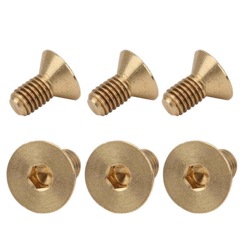 50Pcs Flat Hex Socket Screw M3 Pure Copper Countersunk Head