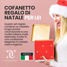 Gift Box Christmas Women 2024: Long-Lasting Lipstick & Lipstick - Ialucollagen Lip Volume XXXL & Lip Liner Nude - Gift for Her in Pink Box - Gift Idea for Women Natur Unique