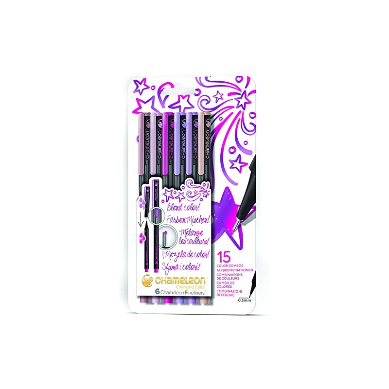 Chameleon Pen Blendwriter Floral Set of 6 Illustration Pens