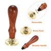 PATIKIL 30mm Round Blank Wax Seal Stamp, 2 Pack Removable