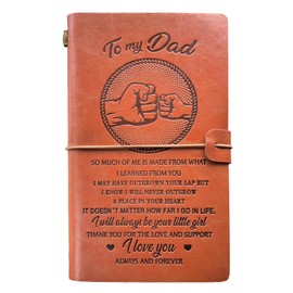 OMNIQI Dad Gifts from Daughter, Fathers Gifts for Dad from Daughter, Dad Christmas Gifts Birthday Gifts for Daddy, Dad Leather Journal