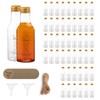 DAJAVE 50 Pack Mini Shot Bottles with Lids 50ml Miniature