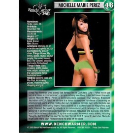 MICHELLE MARIE PEREZ -- 2005 BENCH WARMER - VERY HOT & SEXY Trading Card #46