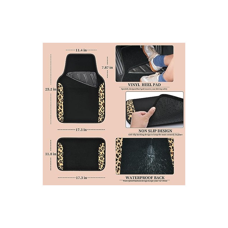 Car Pass - Alfombrillas Impermeables de Ajuste Universal para Coche,