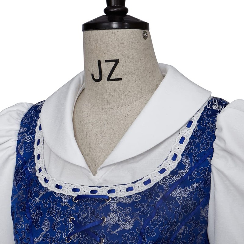 Belle Blue Maid - Disfraz de princesa Belle Village para