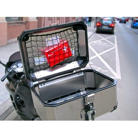 TrunkExpert Boot Net Compatible with Trax Adventure SW-MOTECH Top Case Motorcycle Net - Motorcycle Case - Central Suitcase - Luggage Net - Boot Mesh Bag - Black - 38L