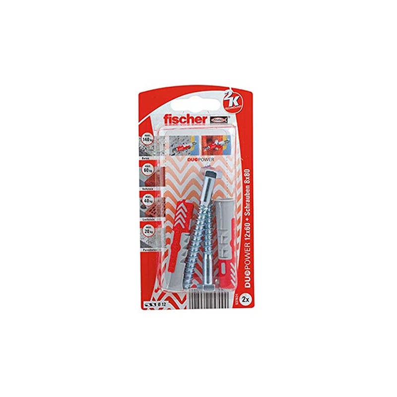 Fischer Duopower Universal Dowel 12 x 60 S K (Pack