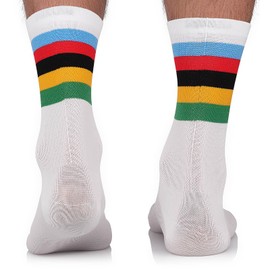 TODO Men's and Women's Cycling Socks Breathable Road Bike Socks Men's Cycling Socks with Motif Also Running Socks, With - World Champion, 43 - 46