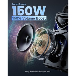 Moukey Portable Karaoke Machine with 2 Wireless Microphones, Bluetooth PA Speaker with Powerful Bass and Loud Volume for Adults Kids Party, Support REC/AUX/MP3/USB/TF - MPS3