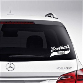 Football Mom Sport for Car Truck Motorcycle Windows Bumper Laptop Home Wall Decor Vinyl Sticker Decal Size- [8 inch/20 cm] Wide/Color- Matte White