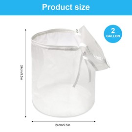 Yuragim 2 Gallon 220 Micron Bubble Bag, Herbal Ice Essence Extraction Bag Kit, Reusable Nylon Filter Bag, Zipper Bag for Herbal Extraction and Production of Hash by Ice Extraction