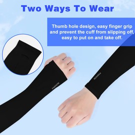skytowards 2 Pairs of Arm Sleeves UV Sleeves Arm Warmers Sleeve Types Cooling Sun Protection Armband Arm Warmers Arm Protection Volleyball Arm Protectors UPF 50+ Warm Sleeve Arm Covers for Cycling,