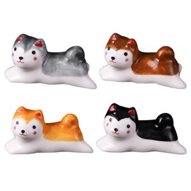 MAGICLULU 4 Pack Shiba Inu Chopstick Rest, Cute Dog Holder