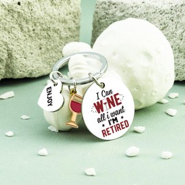 AOBIURV Retirement Gifts For Woman Happy Retired Keychain Gifts For Women Men Farewell Gift For Coworkers Teacher Nurse Graduation Gift For Her Him New Beginnings Good Luck Going Away Present