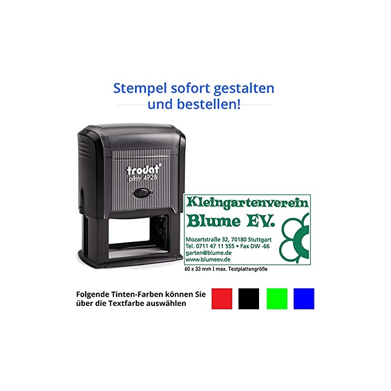 Trodat Printy 4928 Stamp (60 x 33 mm) for 9