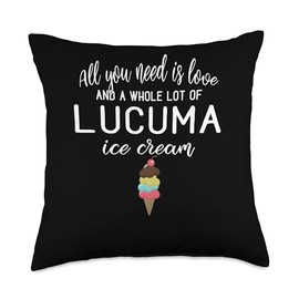 Lucuma Ice Cream Gift for Ice Cream Lovers! Throw Pillow