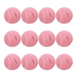 sourcing map 12 Pcs Precut Walkers Tennis Balls, Universal Precut Glide Ball Walkers Accessories Glides for Furniture Legs and Floor Protection, Pink