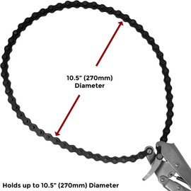 Strong Hand Tools PFC1036 Locking Chain Pliers, Removable 36 Chain, Hold Up To 10.5" Diameter Pipe, Unique Easy Open Crank Handle, Quick Release Trigger