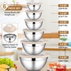 LIANYU Mixing Bowls with Visible Airtight Lids Set, 6Pcs Stainless