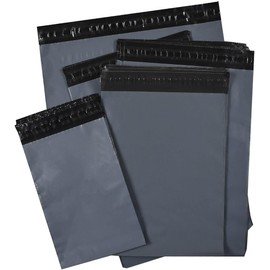 ezkart Mixed Size Self-Seal Mailer Bags Strong Polythene Posting Grey Mailing Bags with Multi Sizes Ideal for Delivery Documents, Post, Protect Documents from Water and Dirt (Grey, Mixed-50)