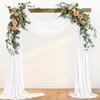 Loopiske 2 Panel White Wedding Arch Draping Fabric 29" x