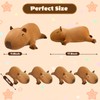 SQEQE Capybara Plush Toy, Cute Mommy Capybara with 4 Babies