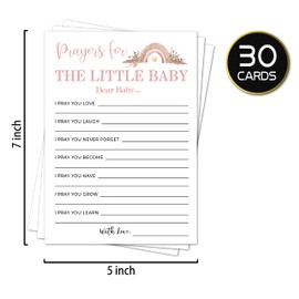 Yuansail Prayers For The Little Baby Baby Shower Game, Gender Reveal Party Supplies, Rainbow Floral Party Decorations,– 30 Game Cards.(bb001-yx09)