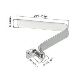 PATIKIL Kayak Paddle Snap 16 Pcs Tent Pole Clips V-Shaped Single Pin Push Button Spring Clips for Camping Awning Tube Pole Clips 5x3mm