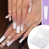 Nivofu 480 Piezas Uñas Postizas Largas y Transparentes, No C