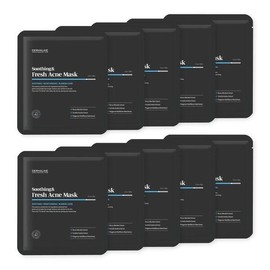 Derma Line [더마라인]수딩 앤 리후레쉬 아크네 마스크팩 세트(10매) Dermaline Soothing & Refreshing Acne Mask Pack Set (10 Sheets)