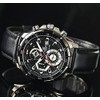 Casio Edifice EFR-539L-1A Men's Wristwatch Waterproof Chronograph Genuine Leather Strap