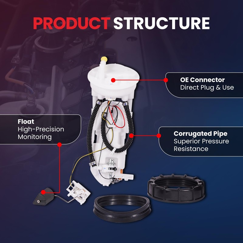 MOCA E8566M Fuel Pump Fit for Honda 2001-2005 Civic 1.7L,