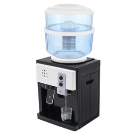 500W Desktop Electric Water Cooler Dispenser,Top Loading Hot and Cold Water Dispenser with 3 Temperature Settings Boiling Water, Normal Water,Ice Water for Home Office Use( Black,10.63*9.45*14.17in)