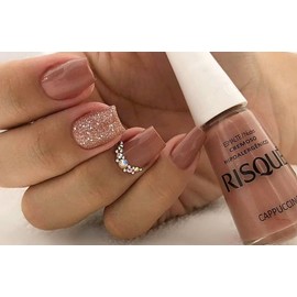 Brazil in Texas Esmalte Brasileiro Risqué Cappuccino 8ml | Pack of 2x8ml | Brazilian Nail Polish Bundle