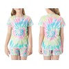 Topgal Little & Big Girls Tie Dye Rainbow Swirl Pajamas
