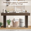 Depeht 63" Long Entryway Console Table, Wooden Farmhouse Sofa Behind
