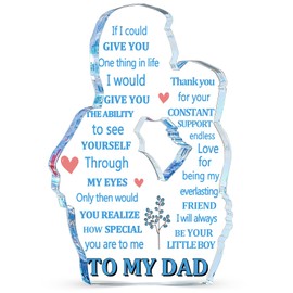 Stocking Stuffers For Men Christmas Gifts Dads Gifts From Daughter Son Acrylic Plaque Block Birthday Gifts For Dad Men Cool Sign Decoration Fathers Day Gift Thanksgiving Christmas Gifts For Dad