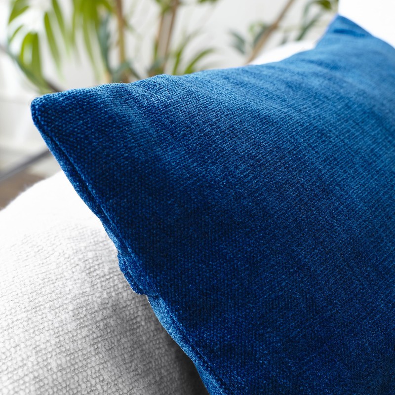Encasa XO Chenille Cushion Covers Set of 2 | Royal