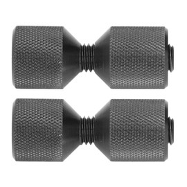 2 Hole Flange Pins, 2pcs Flange Alignment Pin Anodize Aluminium 1‑1/8in Flange Double Hole Pins Set for 0.5 to 14in 150LB Flanges (Black)