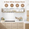 Xverycan Wine Glass Rack Under Cabinet, 6 Row Extreme Large