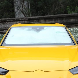 Windshield Sun Shade Compatible with L@mborghini Urus 2018 2019 2020 2021 2022 2023 Car Model,Foldable Car Shade Front Windshield, Block Sun Heat,Prevent Prying and Protect Privacy