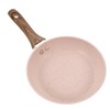 FELTECHELECTR Nonstick Mini Fry Pan with Ergonomic Wood Grain Handle