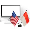 US American Indonesia Friendship Table Flag Set - Miniature USA