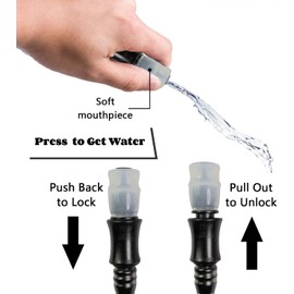 ROOBUCK Hydration Bladder 2 Liter Leak Proof Water Reservoir,BPA Free,Wide Opening, Military Water Bladder Combined with Hydration Backpacks for Biking Hiking Running Camping Climbing