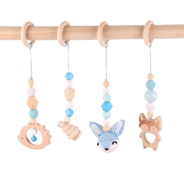 LJSWONLY 4 Pieces Baby Hanging Pram, Hanging Rattle Toy, Baby