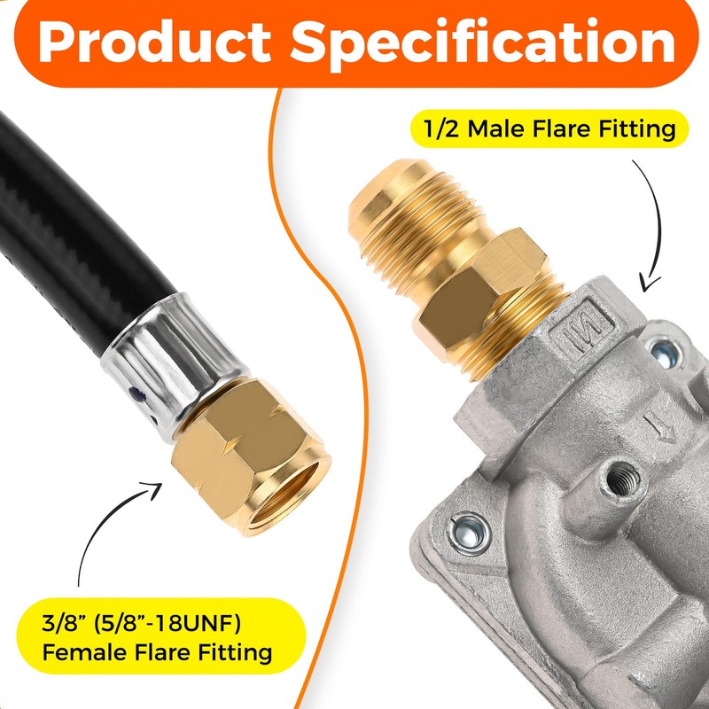 ETERMETA Natural Gas Conversion Kit Regulator Compatible with Kitchen Aid