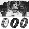 Flongo Set of 3 Rune Rings Fidget Ring 8 mm
